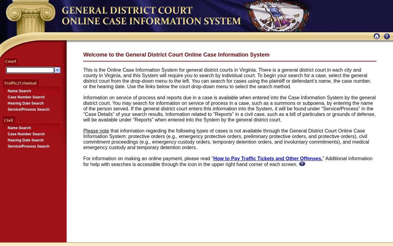 Charles City County released inmate court record search controls